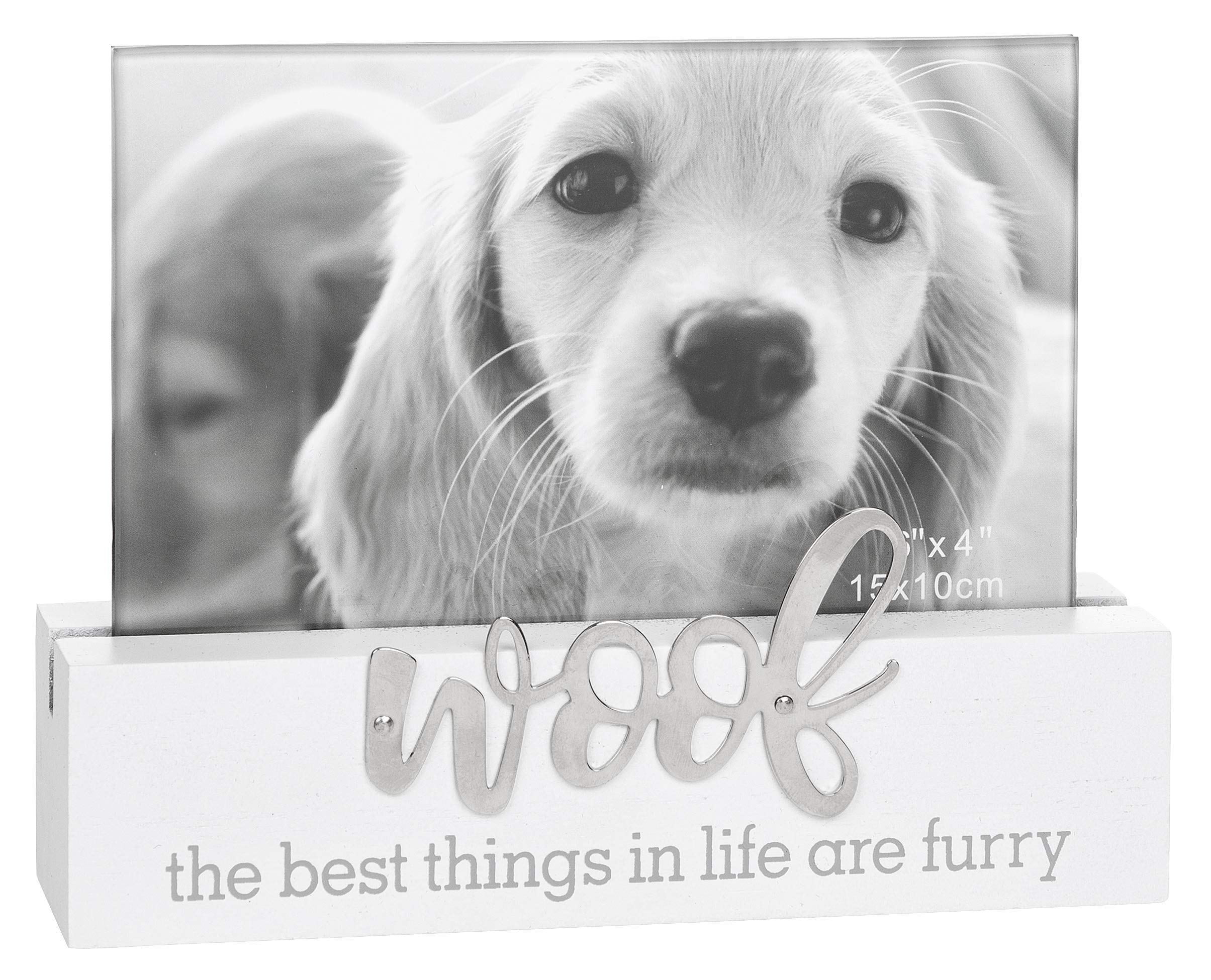 Shudehill Giftware Loving Script Photo Frame 6x4 - Woof (Dog)