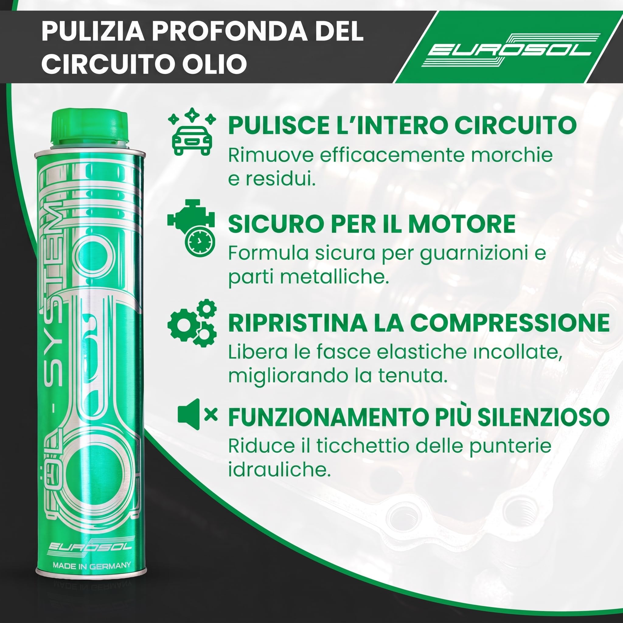 Pulitore Interno Motore Prima del Cambio Olio 3 x 400 ml | Lavaggio Circuito Olio | Rimuove morchie e depositi | Made in Germany