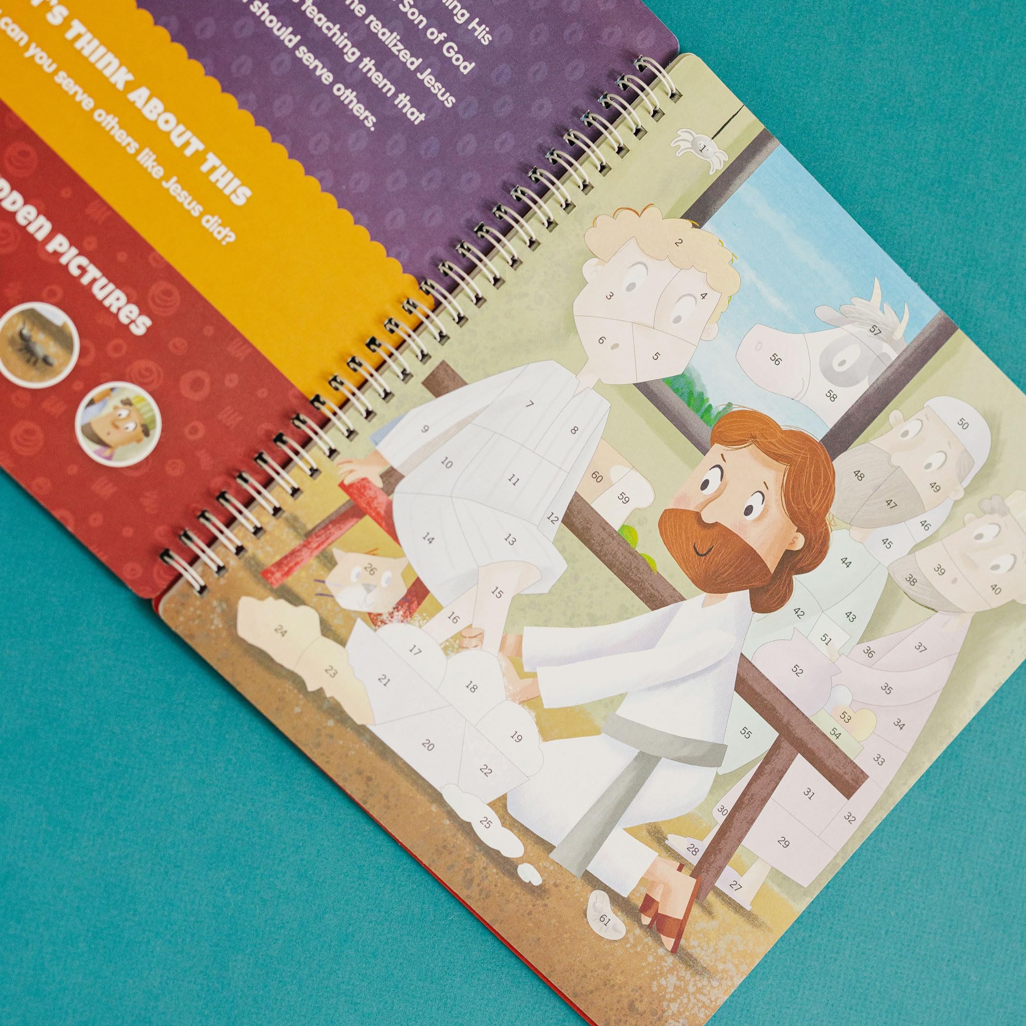 The Life of Jesus Sticker Stories: Libro de actividades del Nuevo Testamento, 756 calcomanías, 10 historias, encuadernado en espiral, a partir de 7 años