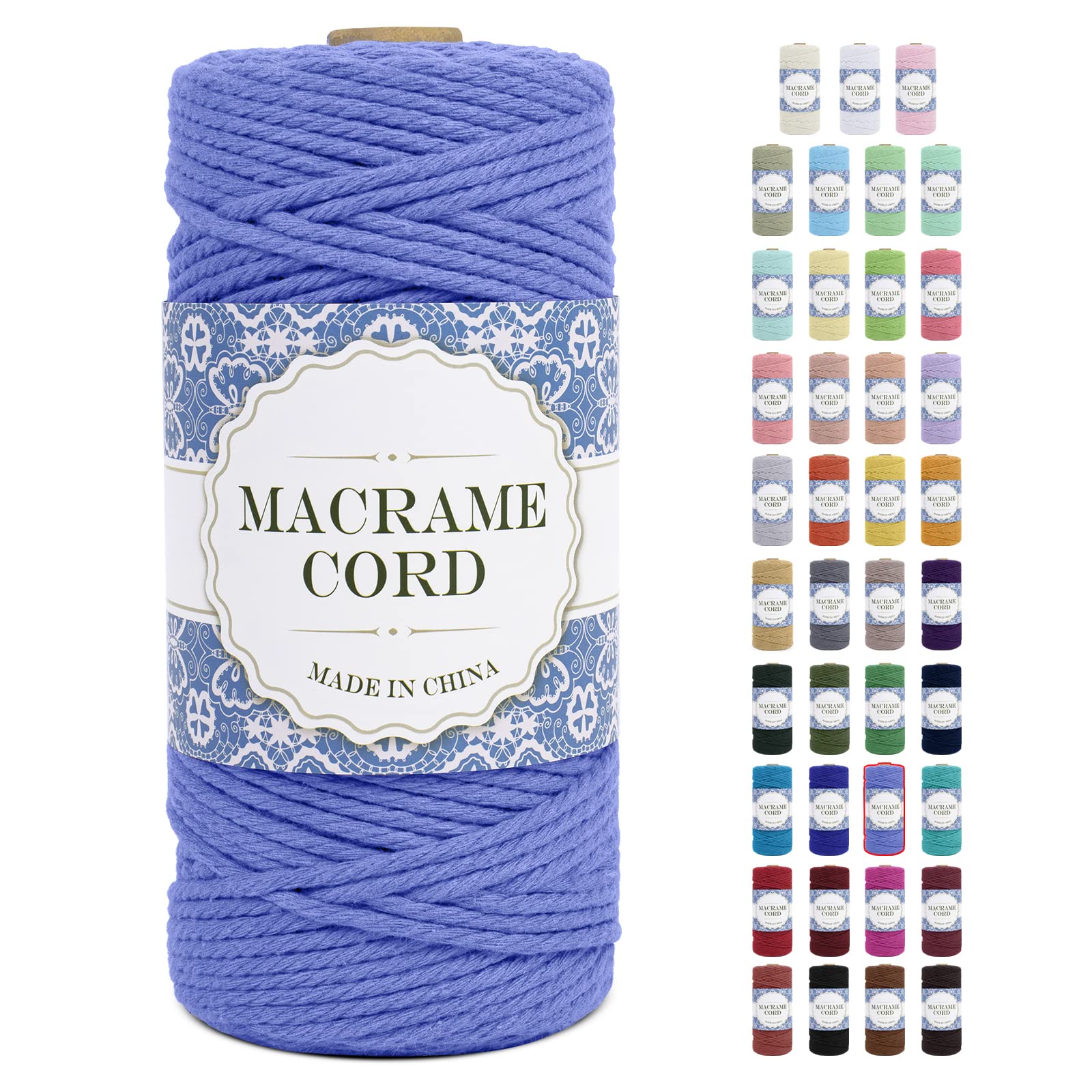 Corde Macramé Coton 3mm X 100m - Fil Naturel Pour DIY Déco Boho Et Suspensions Plantes