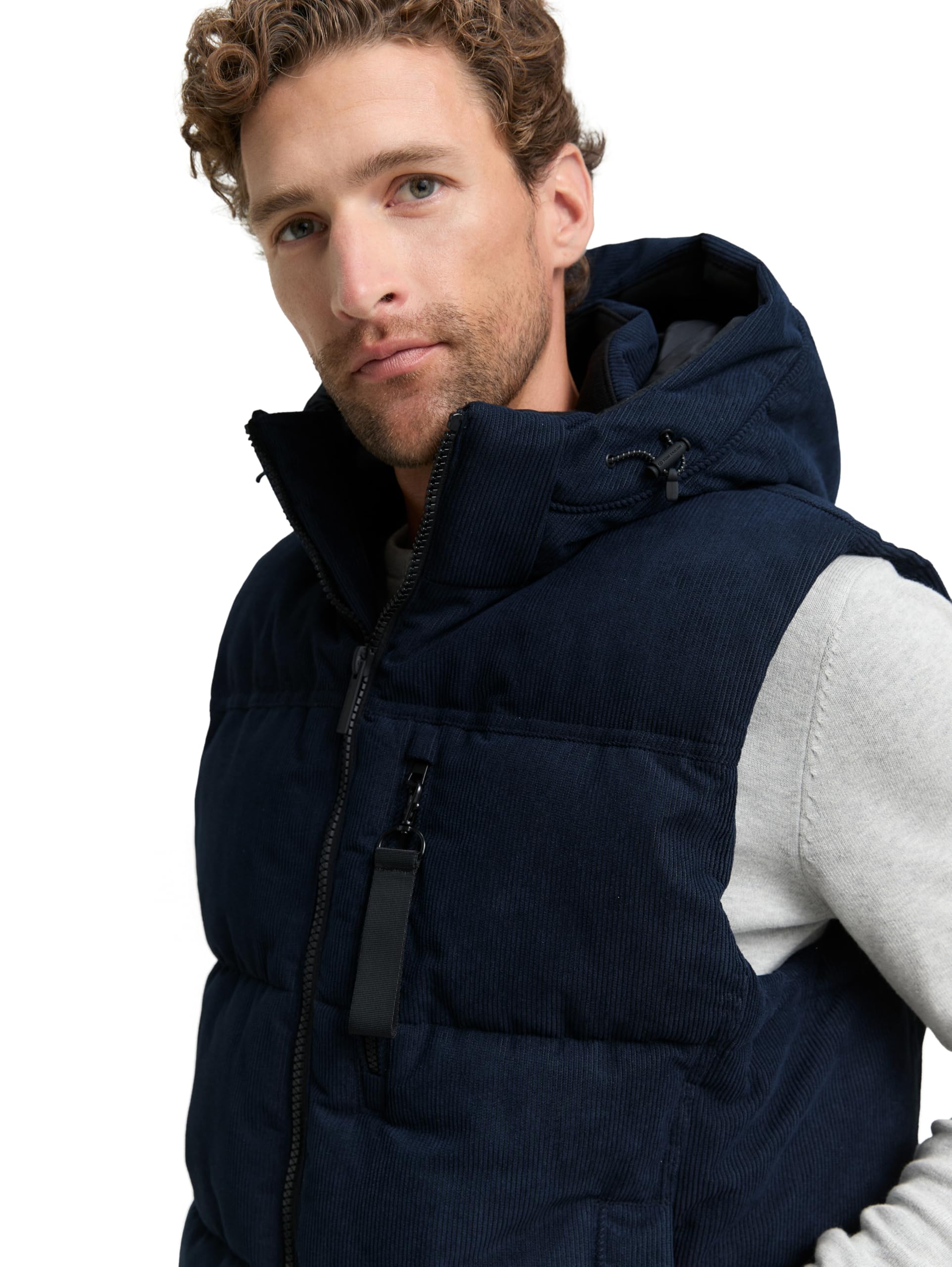 TOM TAILOR Męska kamizelka 1046976, 10668-Sky Captain Blue, XL, 10668 - Sky Captain Blue, XL