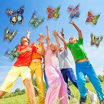 LOTバタフライ122ハンドメイド Amazon.com: SANYIYIBA 24 Pack Flying Butterfly Craft Kit