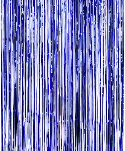 Miniatura 16 de 3 paquetes de cortinas de papel de aluminio de 9.8 x 3.28 pies, cortinas de flecos metálicos iridiscentes de oropel metálico iridiscente