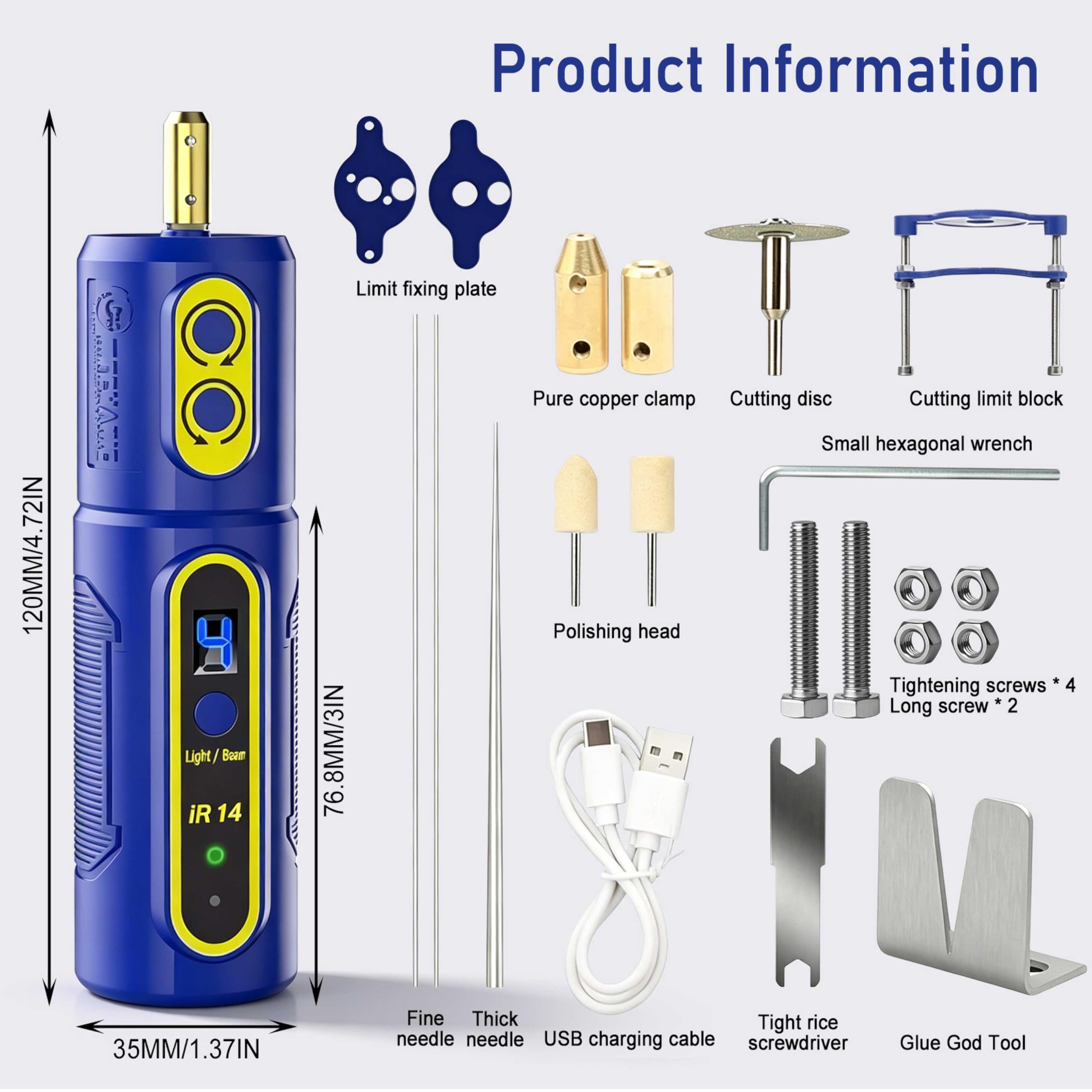 Rimozione della colla elettrica, 4 livelli regolabile, efficiente e versatile, strumento di rimozione elettrica per cellulare, display LCD, pulizia cellulare
