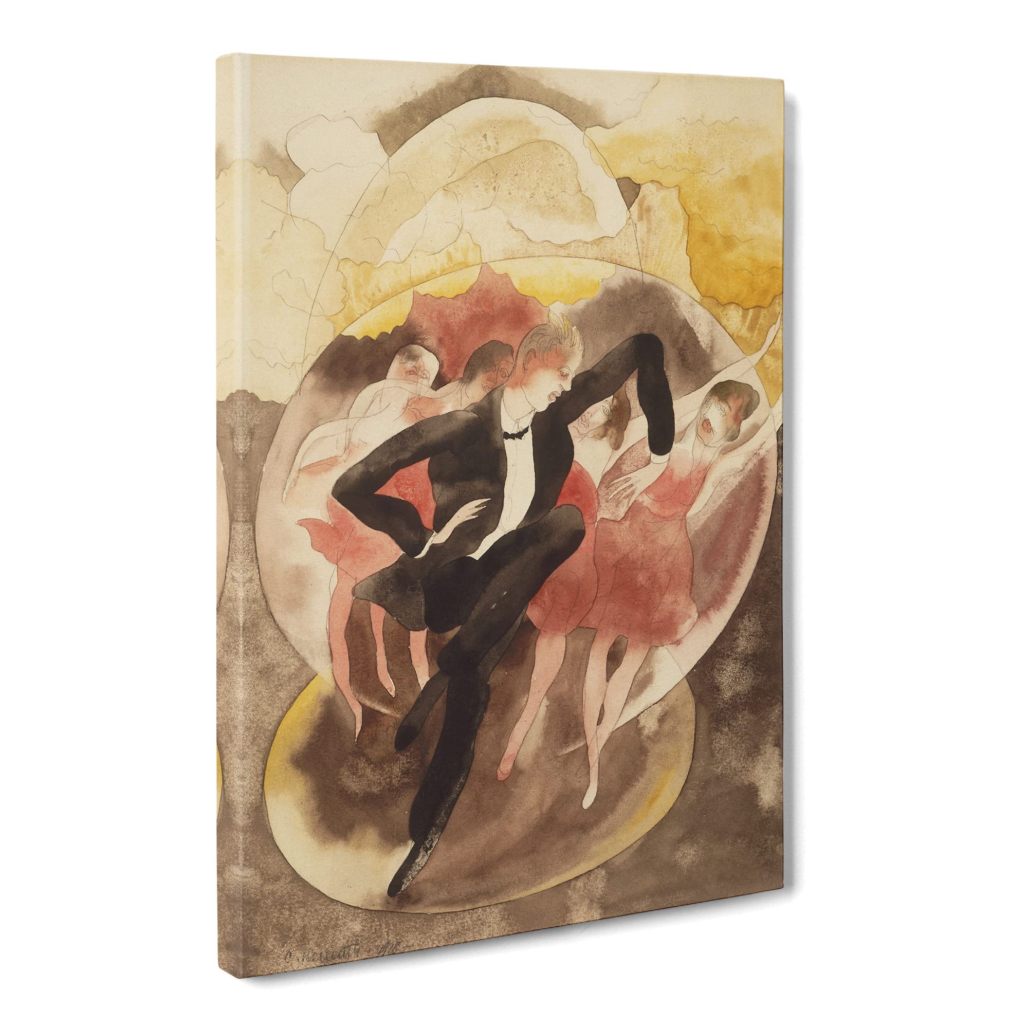 Dancer With Chorus By Charles Demuth Canvas Print, Mixed, 25L x 50W cm
