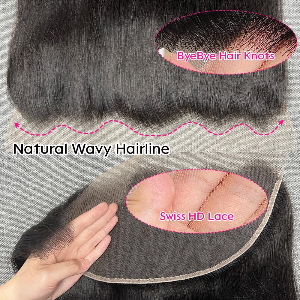 CYSDRH 13x6 Skinlike Real HD Lace Frontal Only Human Hair,0.10mm Ultra-thin Invisible Swiss HD Lace Front Human Hair,Pre Plucked Invisible Small Knots - Image 4