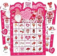 Vista 19 de Juego de bingo de Navidad para niños, niñas y adultos, 24 jugadores, tarjetas de bingo de Navidad, suministros de fiesta de Navidad, divertido juego