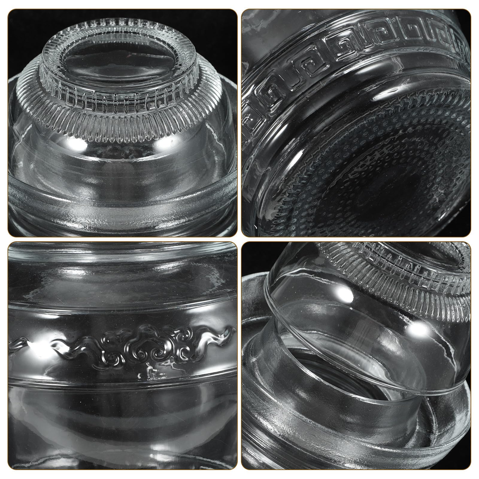 Toyvian Transparenter Glasbehälter für Küche 2,5kg mit Schutzdeckel Einmachglas zur Aufbewahrung von Gurken und Eingelegtem Gemüse Schlichtes Design