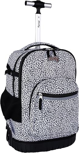 seastig Mochila con ruedas de 18 pulgadas, mochila con ruedas, mochila para computadora portátil, mochila para adultos, niños, viaje escolar,