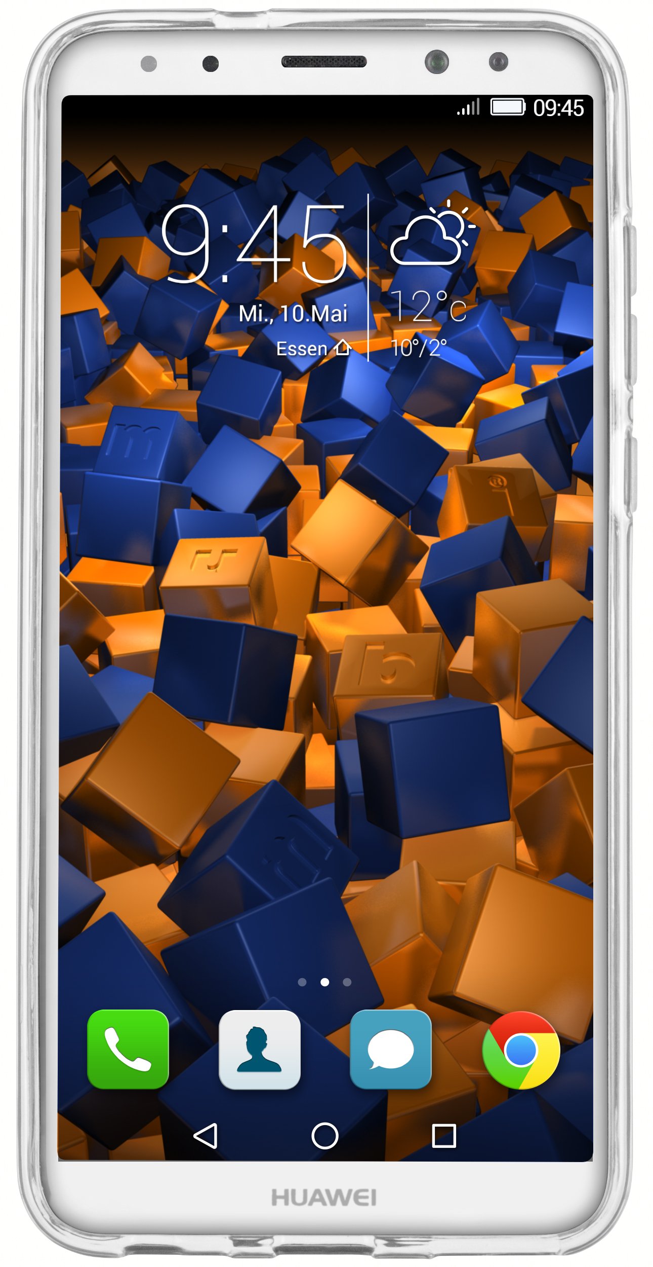 Cadorabo Funda compatible con Huawei Mate 10 LITE en Fluid Dark Blue - Funda