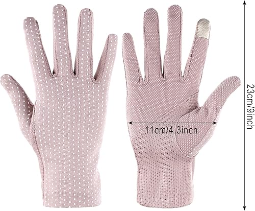 Miniatura 4 de 6 pares de guantes de protección UV de verano para mujer, guantes de conducción antideslizantes para pantalla táctil