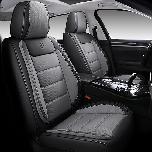 Fundas de asiento que adaptan a casi todos los automóviles, camiones, sedanes y camionetas, de piel sintética impermeable y cobertura completa