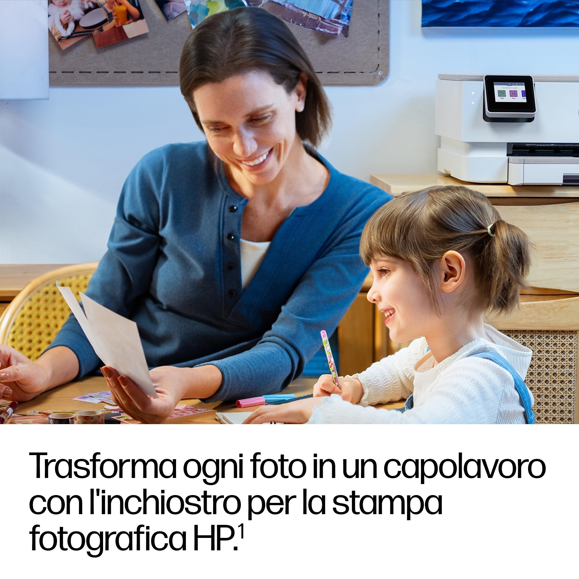 HP Envy Photo 7230 B63JVB, Stampante Multifunzione a Getto d'Inchiostro A4 a Colori, Foto, Fronte/Retro Automatico, 22 ppm, app, 3 Mesi di Inchiostro Instant Ink Inclusi, Bianca