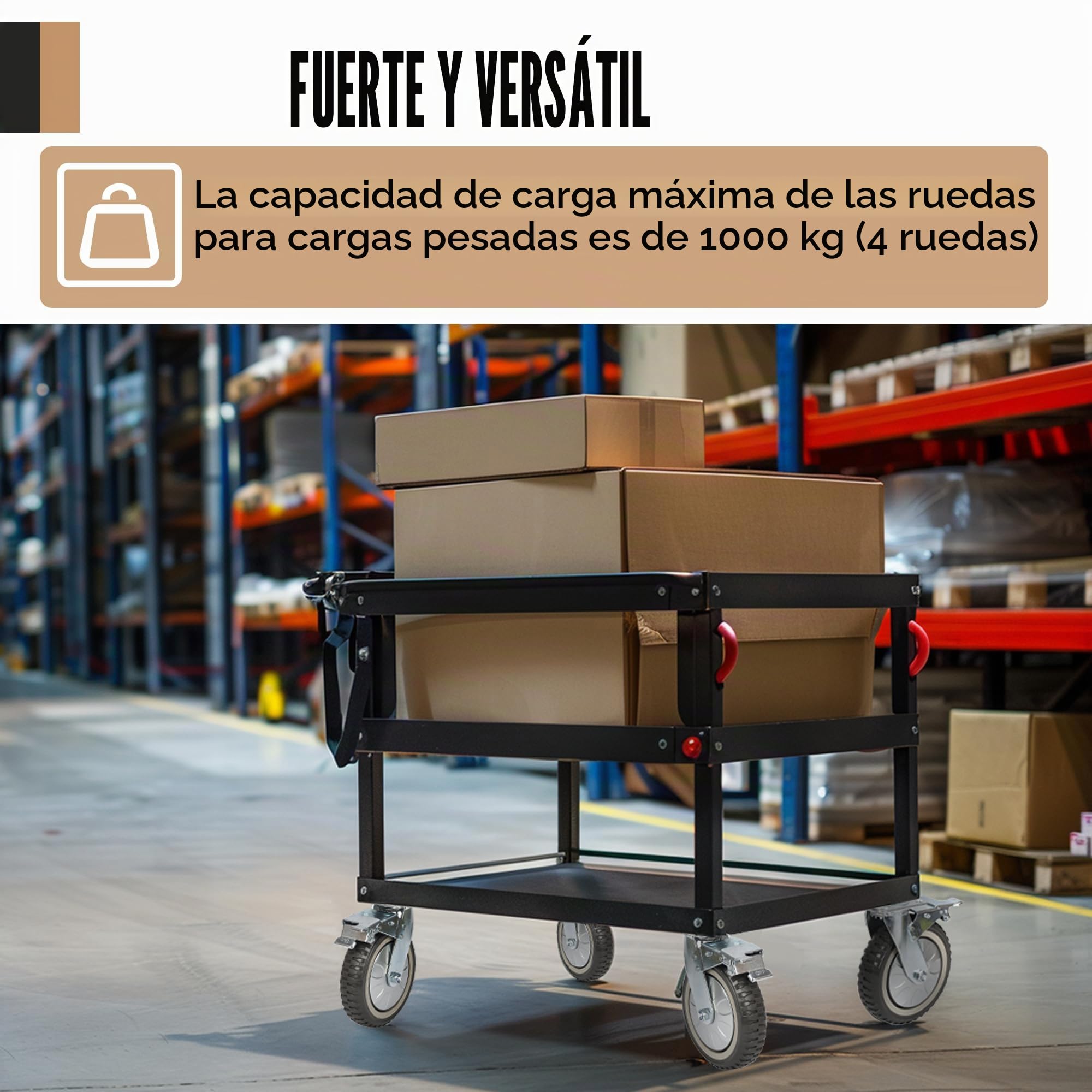 uyoyous 4 ruedas de carga pesada de 200 mm con freno, giratorias 360°, ruedas de transporte con rosca, ruedas de carga pesada, capacidad de carga de 1000 kg (2 ruedas giratorias, 2 ruedas de freno)