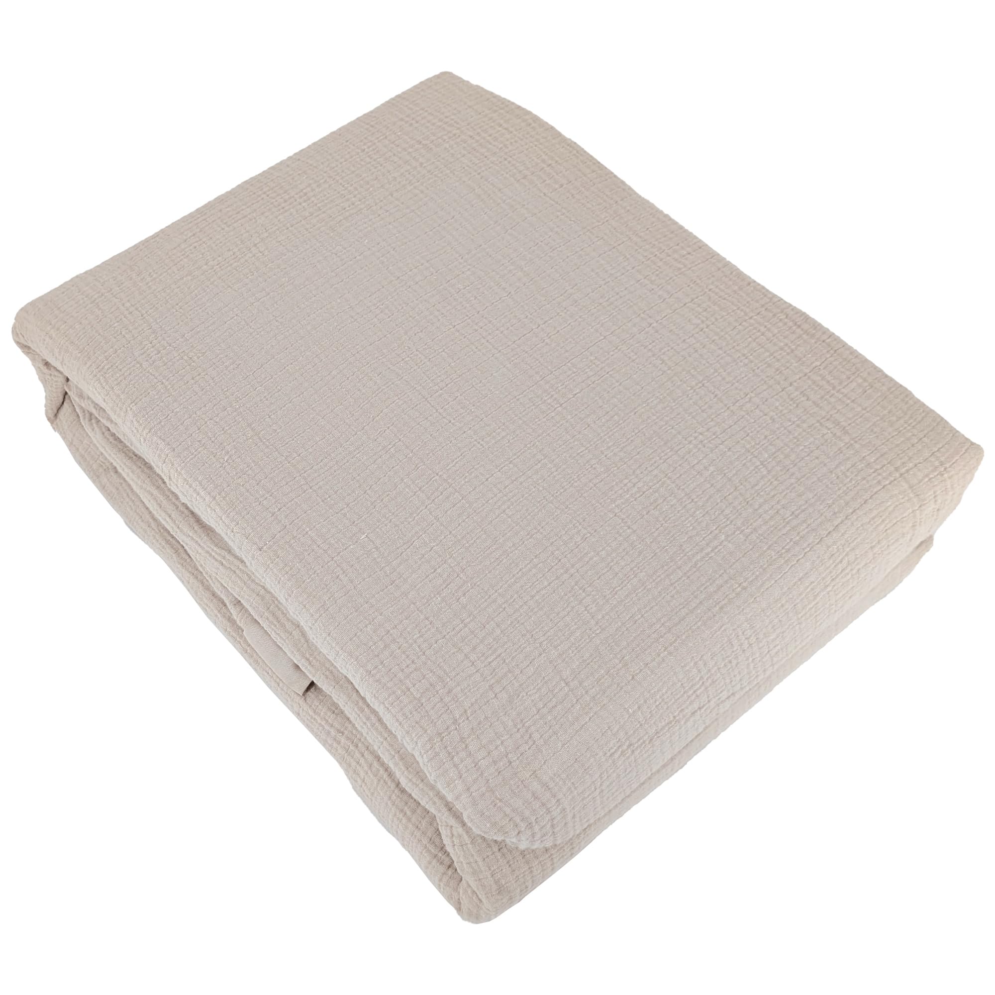 Parure de lit double gaze de coton 240x220 cm Linnea pour en finir avec le repassage