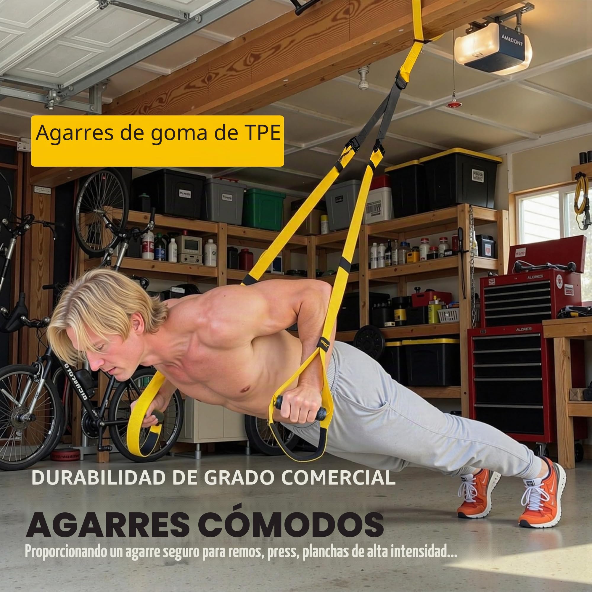 FITKIT Kit de entrenamiento de fitness de peso corporal, entrenamiento de cuerpo completo, correas de entrenamiento de resistencia para entrenamiento total del cuerpo
