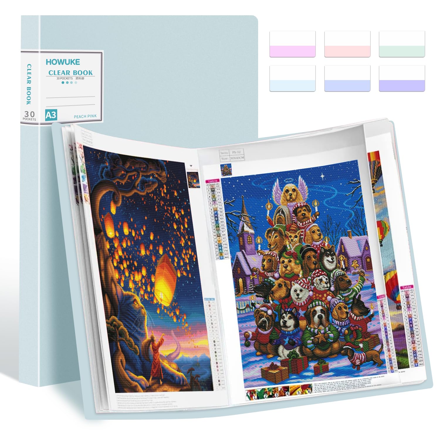 Amazon.com: A3 Diamond Painting Storage Book, 60 Views Art