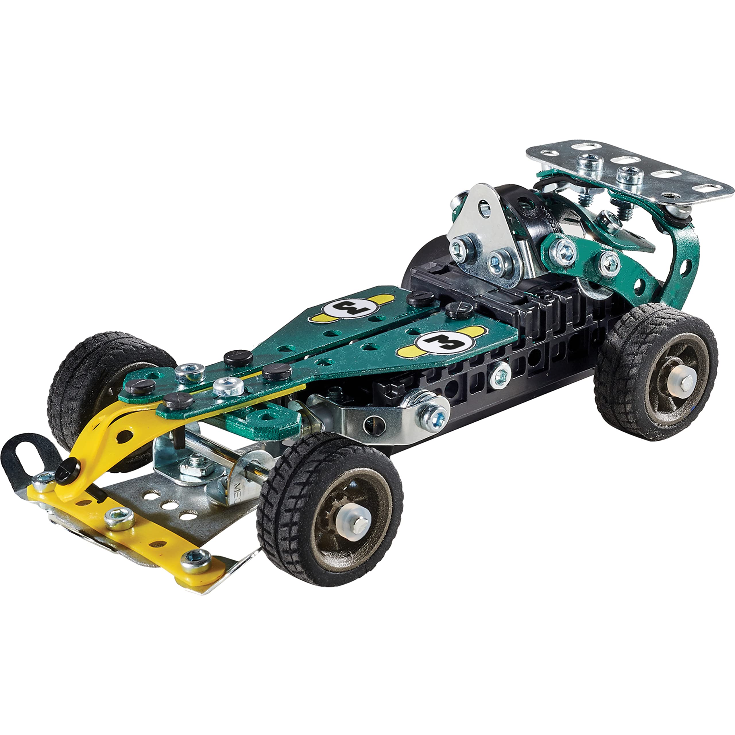 Erector by Meccano, 5 in 1 Roadster Pull Back Car Building Kit, for