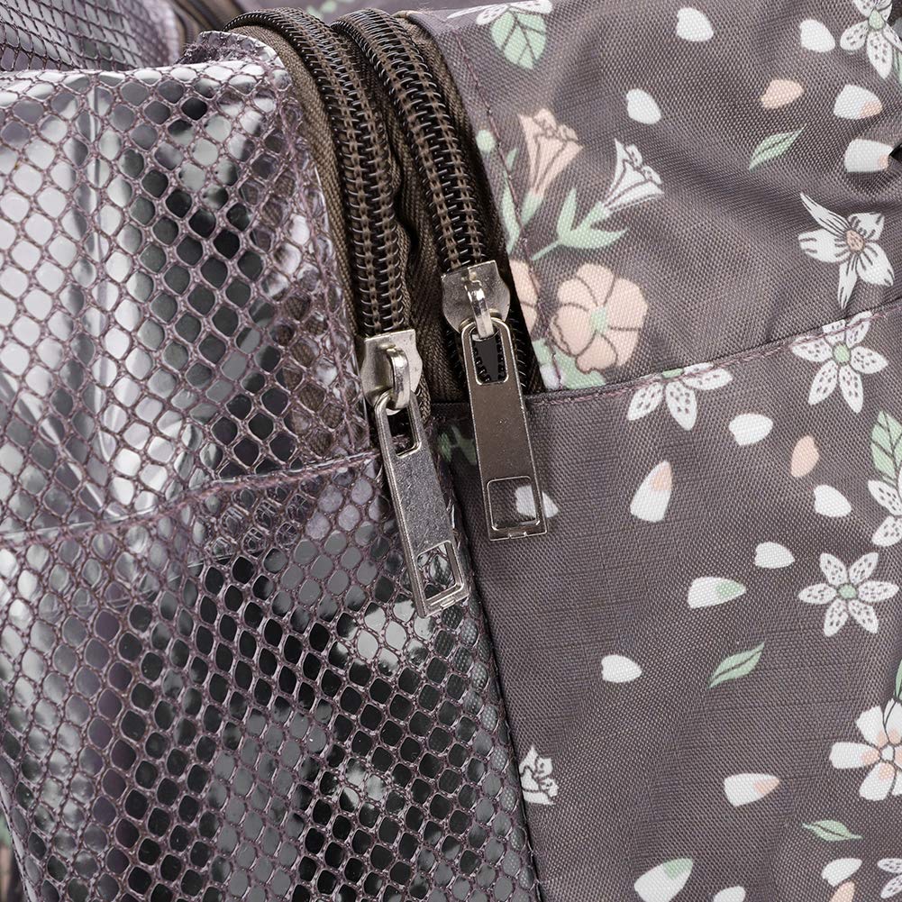 Sac de Natation avec Compartiments Secs et Humides Séparé Sac à Main de Voyage Plage en Oxford Étanche Pochette de Rangement en Maille Sacoche de Sport Piscine Gymnase Trousse de Toilette Maquillage
