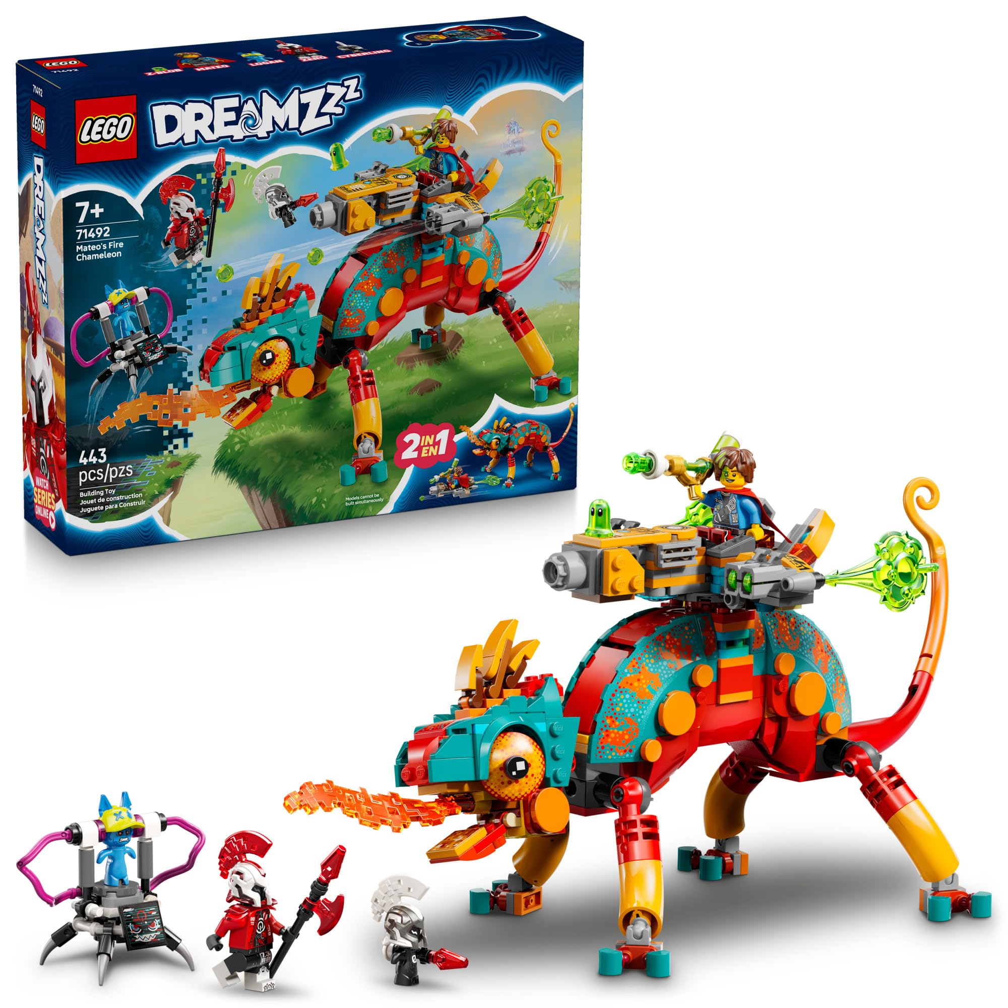 LEGO DREAMZzz Mateo's Fire Chameleon Building Toy - Pretend Play