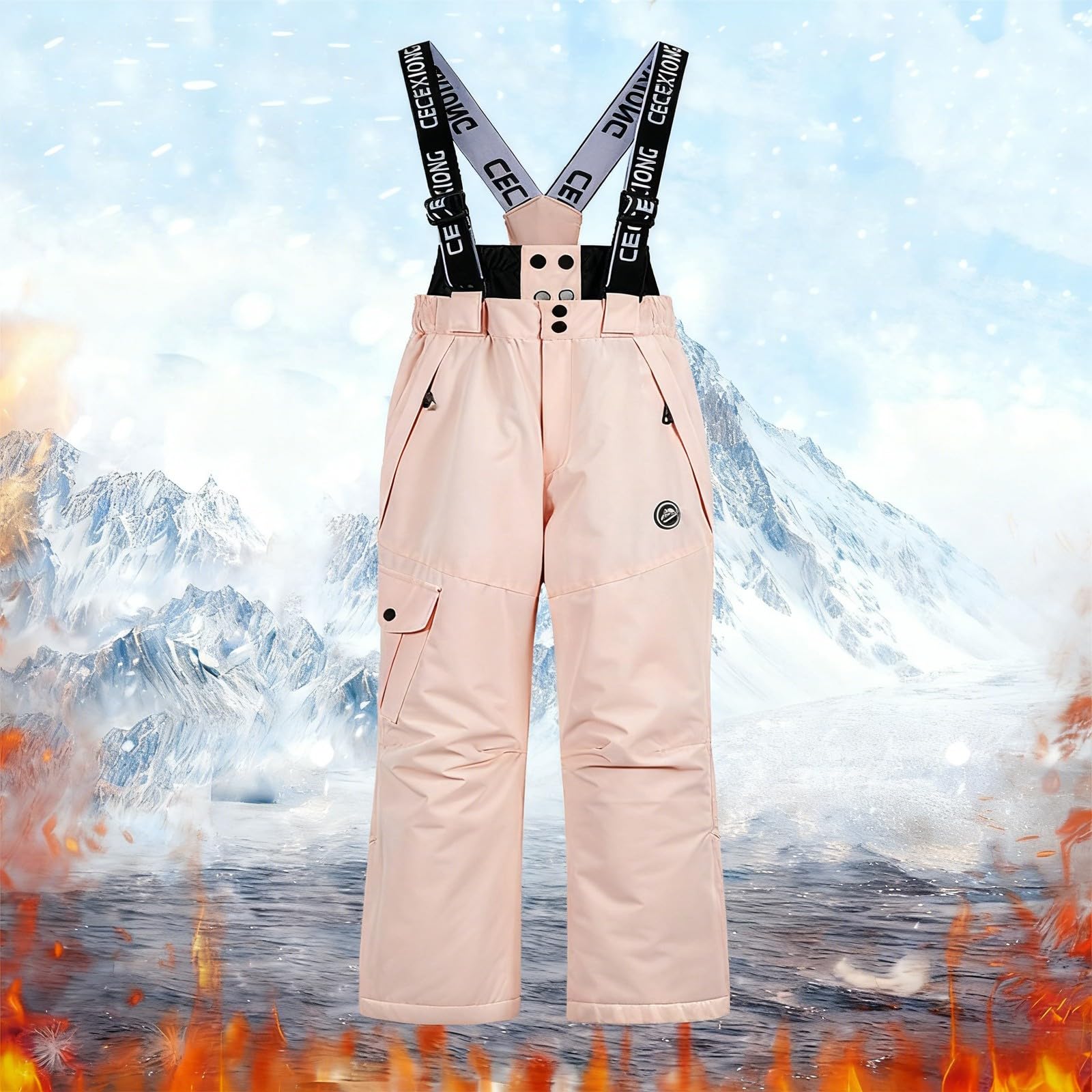 Generisch Schneehose Jungen: Skihose Kinder Extra Weit Skianzug Thermo Snowboardhose Lang Schneeanzug Große Größen Skitourenhose Schneeoverall