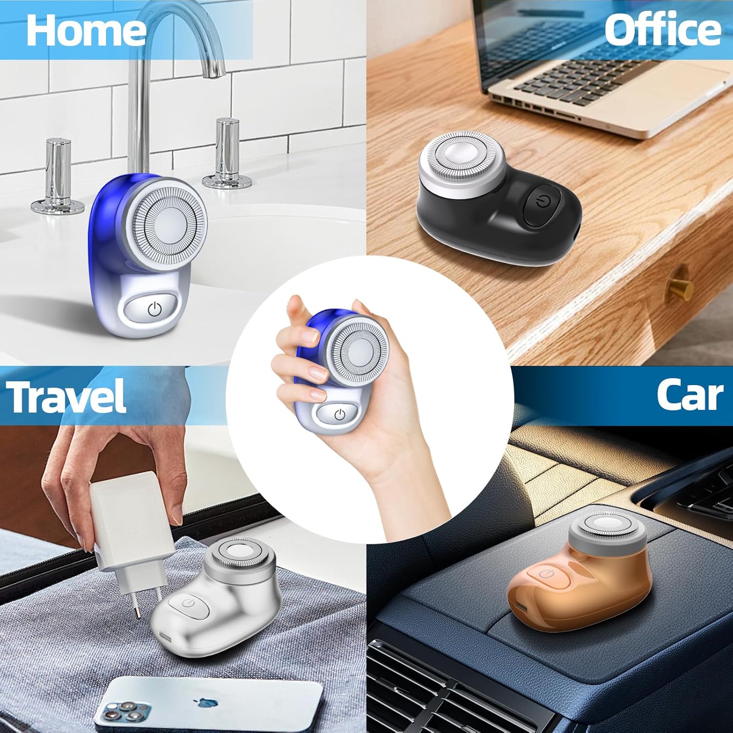 Mini Electric Shaver, Pocket Size Electric Shaver for Men Women, Rechargeable Easy One-Button, Portable Powerful Waterproof Razor for Travel Office Business Trip (1Pack) - Image 7