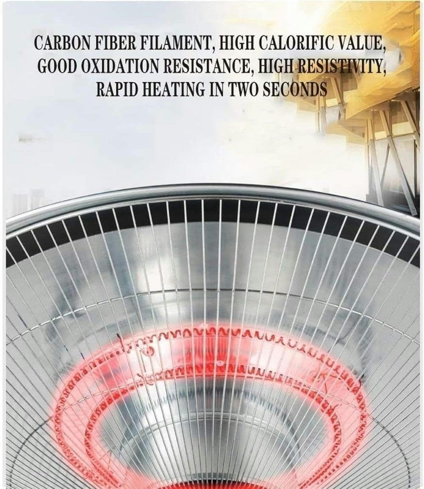 Calentadores y Estufas de Exterior Rod Telescópico Ajustable En Altura Calefactores De Patio Interior Al Aire Libre Paraguas Estufa Eléctrica De Acero Inoxidable Comercial 1023