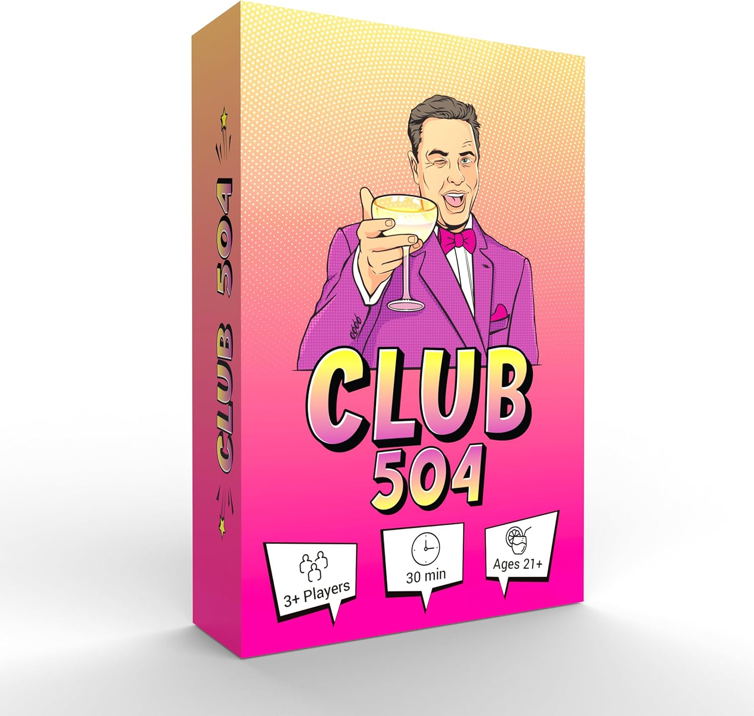 Club 504: A Twist on King’s Cup | Stylish Drinking Card Game for Adults | 47 Waterproof Cards for Parties, 21st Birthdays, and Social Gatherings | Compact Design and the Ultimate Gift for Any Season