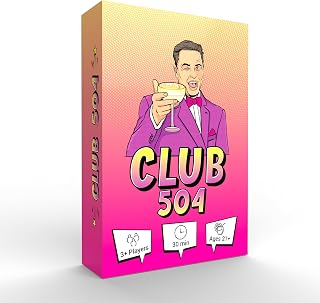 Club 504: A Twist on King’s Cup | Stylish Drinking Card Game for Adults | 47 Waterproof Cards for Parties, 21st Birthdays, and Social Gatherings | Compact Design and the Ultimate Gift for Any Season