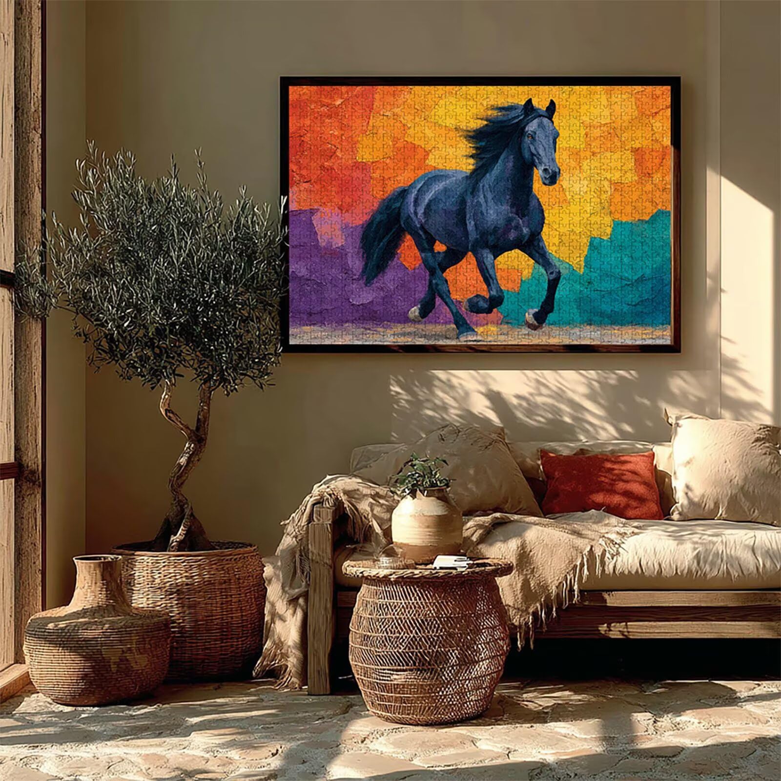 Kolor Puzzle 5000 sztuk dla dorosłych, drewniane puzzle z pudełkiem 156x105cm, puzzle dla dorosłych o wysokiej trudności, DIY gra logiczna, kreatywne hobby, letnia dekoracja, (zwierzę) V-8934