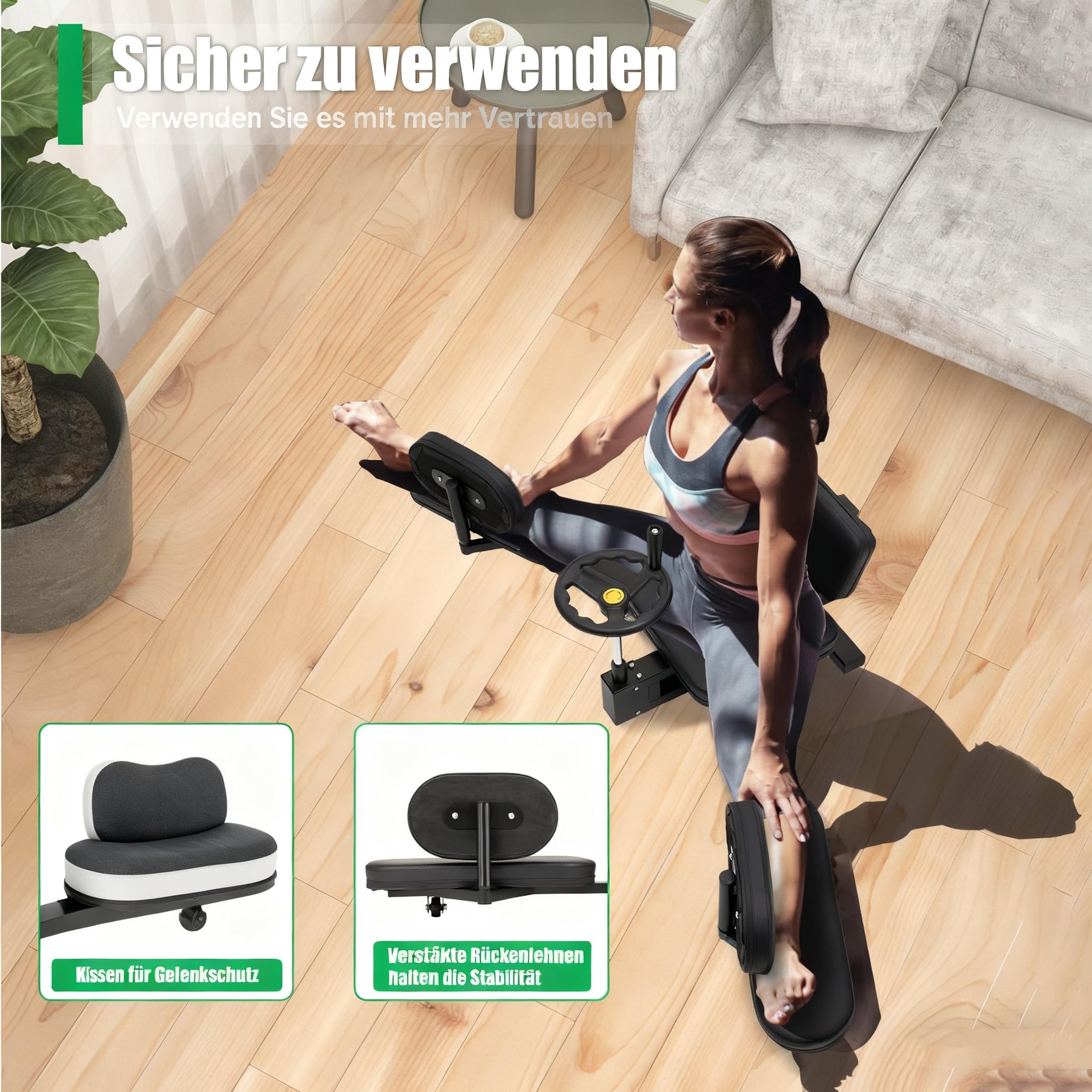 Beinspreizer Professioneller Bein Spreizer für Yoga, Kampfsport und Spagat, Beinspreizer Spagattrainer mit PU-Polster für optimales Training und Dehnung der Adduktoren bis über 180°, Fitnessgerät