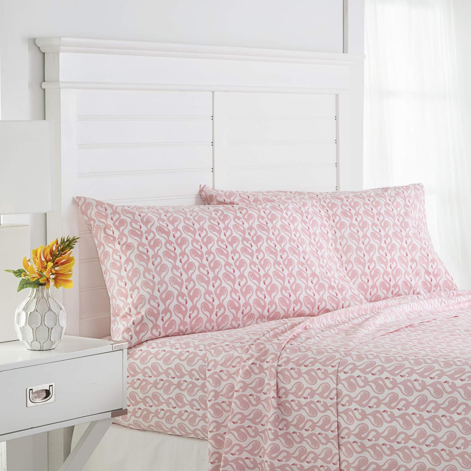 Martex Southern Tide Flamingo Full Pink Sheet Set
