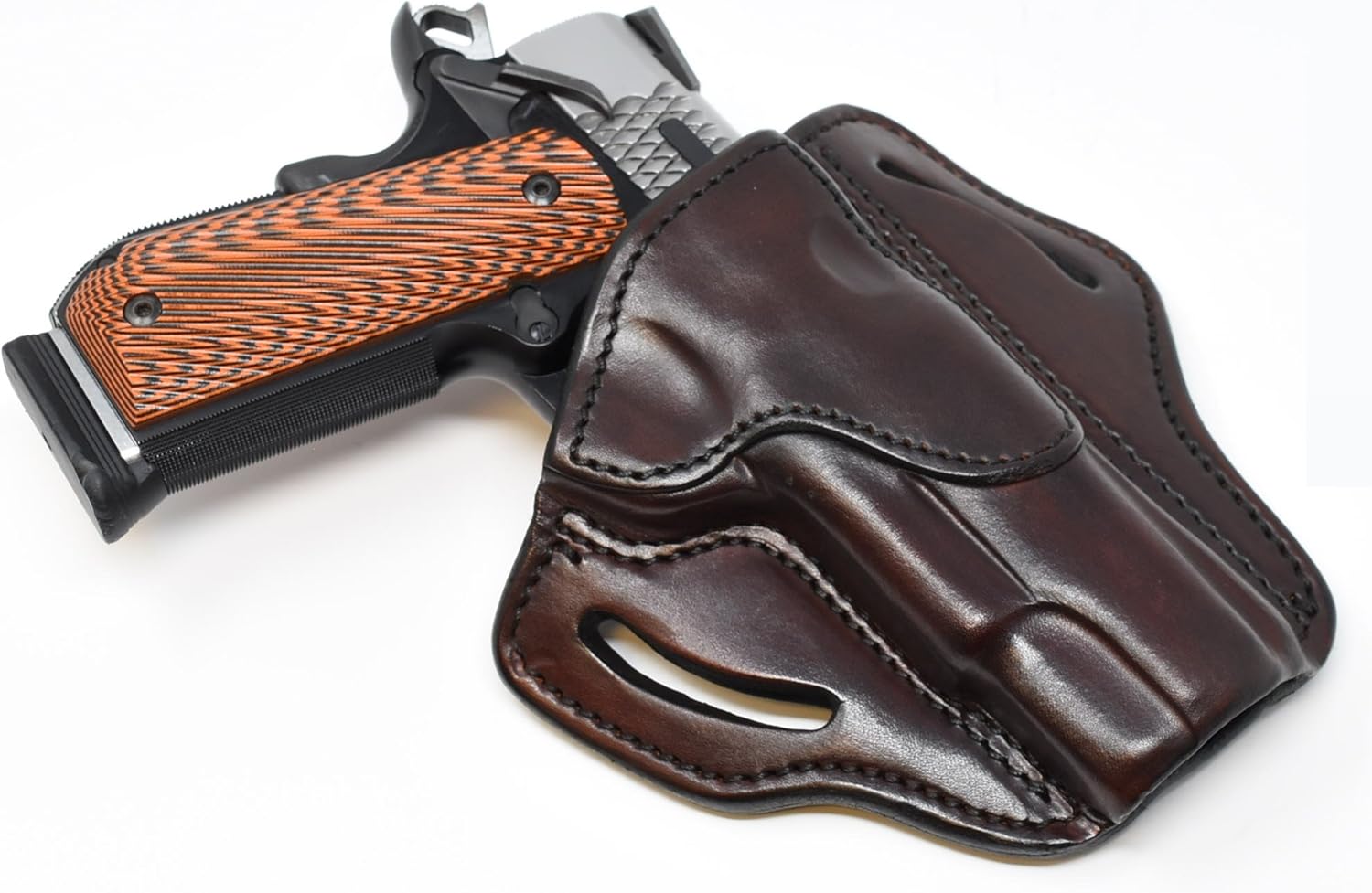 1791 Gunleather 1911 Holster, Right Hand OWB Leather Gun Holster for Belts fits All 1911 Models with 4" and 5" Barrels