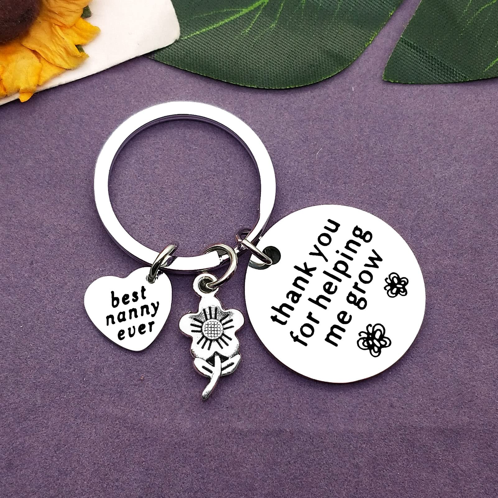 Vadaka Nanny Appreciation Jewelry Keychain Grandma Gift Nanny Gift from Grandchildren Thank You Present for Grandma Grandmother Babysitter Present Appreciation Gifts Christmas Birthday Gifts