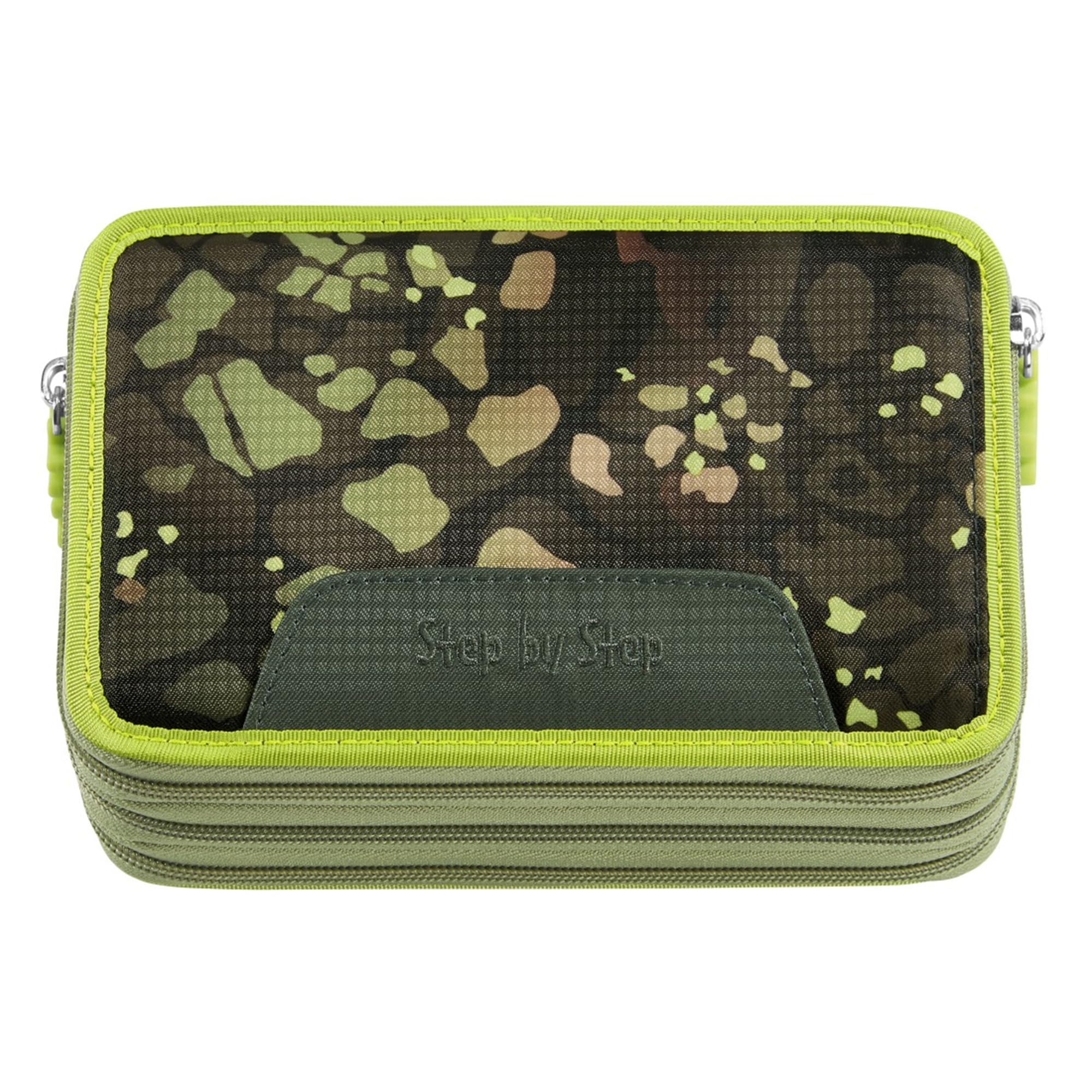 Step by Step Astuccio XXL "Dino Torex", 43 pezzi, verde, design Dino, con utensili da scrivere, per ragazzi a partire dal 1° grado