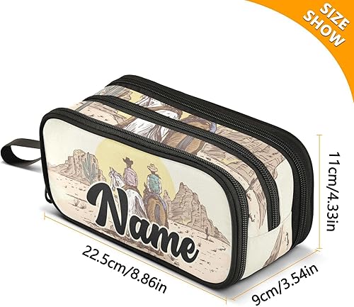 Miniatura 8 de Fisyme Estuche de lápices personalizado con bandera de México, caja de gran capacidad para bolígrafos, bolsa de maquillaje, organizador de