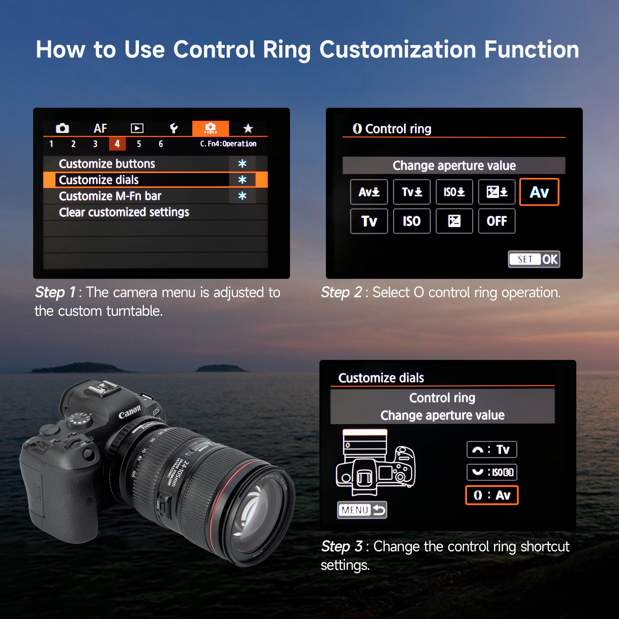 SNIPIZ EF-EOS R2 Lens Mount Adapter EF/EF-S Lens to RF Mount Camera Autofocus Lens Converter Compatible with Canon EF/EF-S Lens to EOS R - Image 4