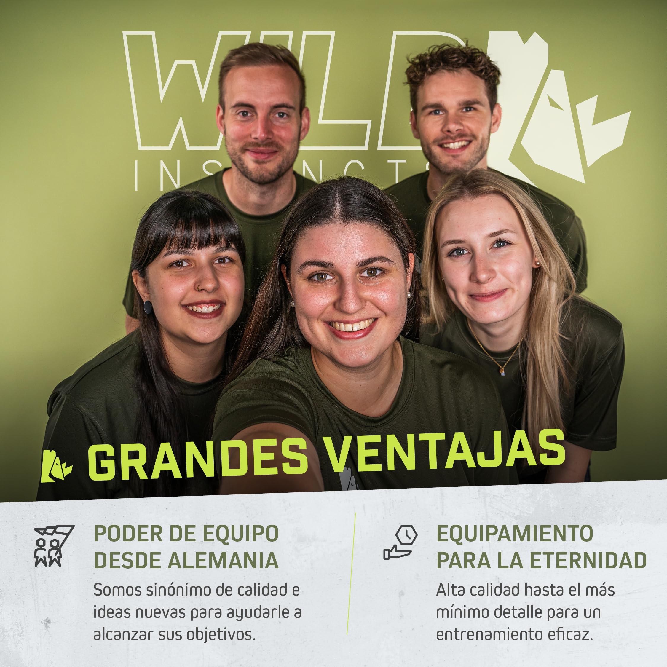 Wild Instincts® Bandas de Resistencia/Bandas Elásticas para Dominadas / 5 Bandas de Entrenamiento Individualmente y en un Set/Banda Elástica Fitness/Bandas Elásticas Musculación