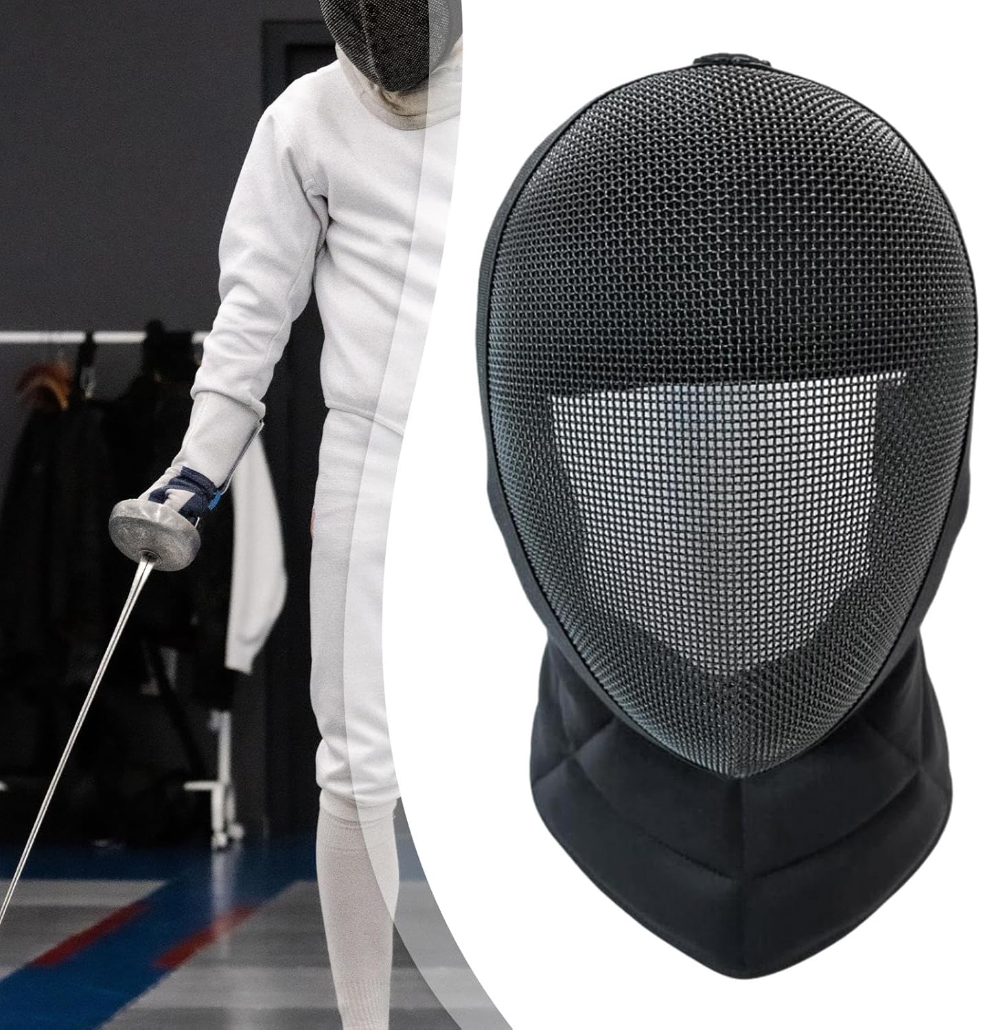 Fencing Epee Face Cover, Professional, Comfortable, Stabproof, Breathable Sports Accessories Masque