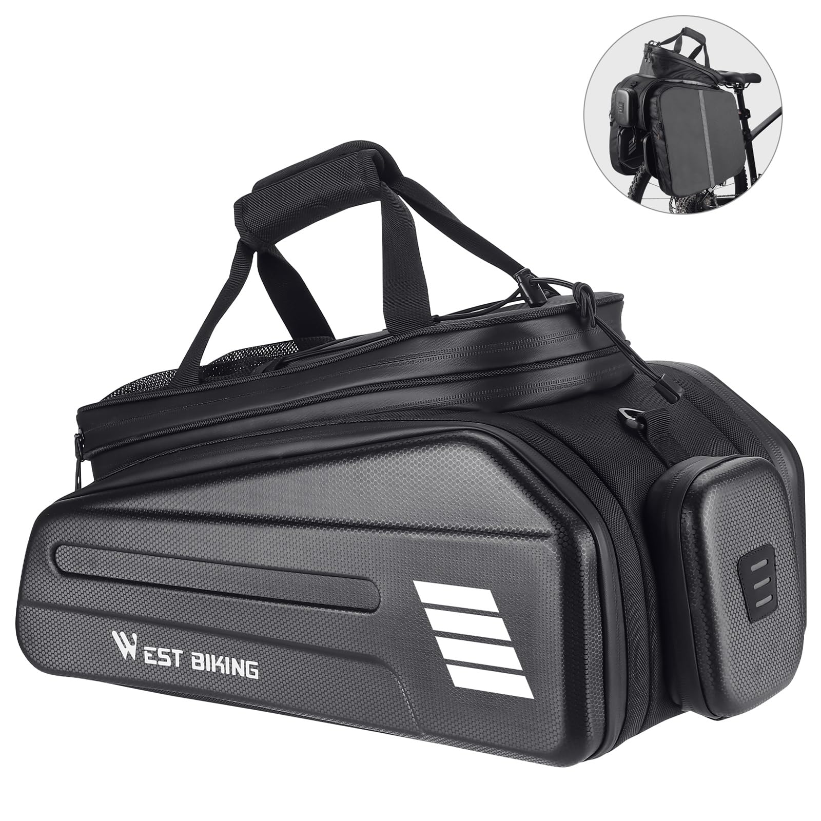 RearSeat Borsa Elettrica Della Bicicletta Batteria Borsa Espandibile Grande Capacità Portabici Rack Sedili Borsa Da Ciclismo Impermeabile