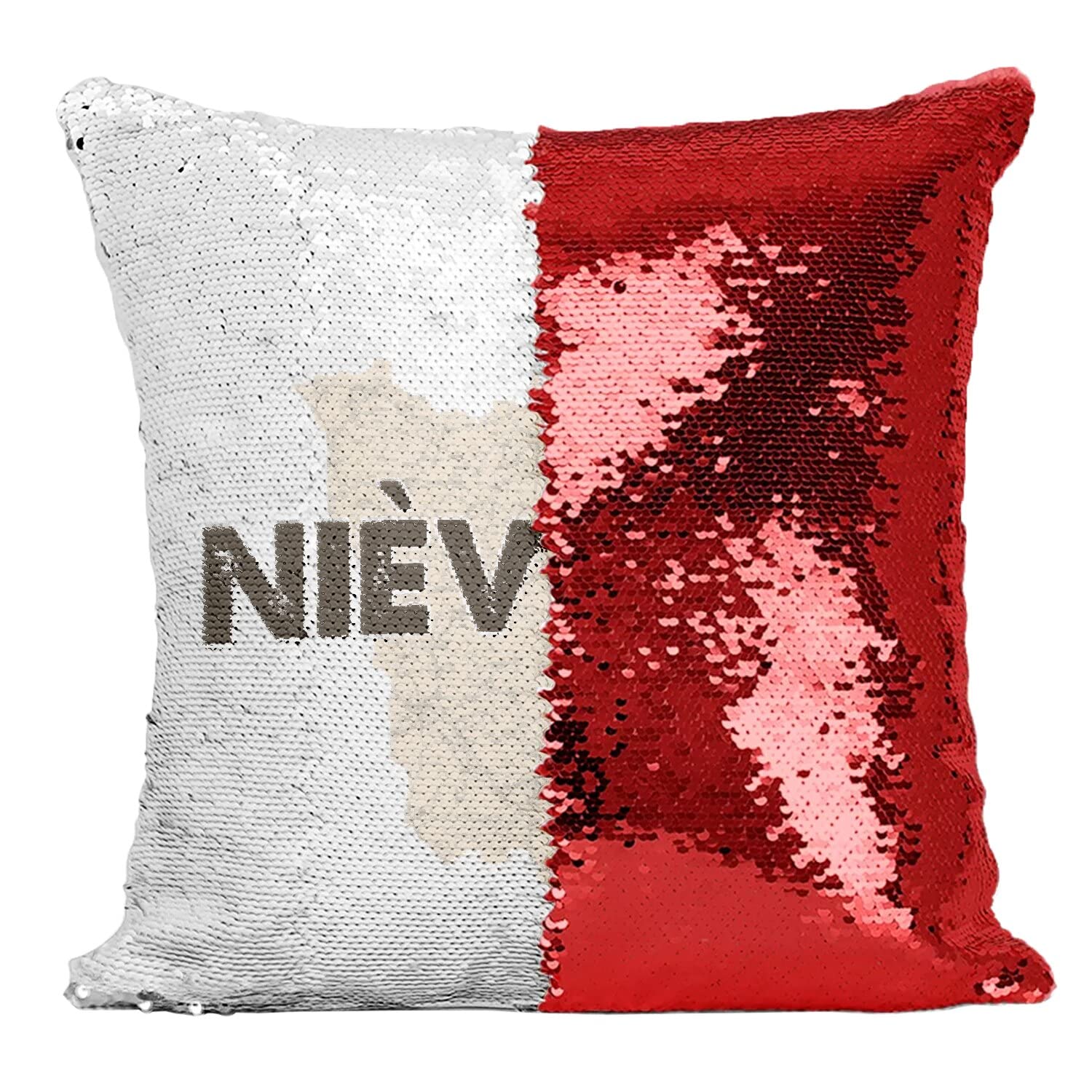 Coussin Sequin Paillettes Rouge Nièvre 58 carte ancienne rare de Nevers