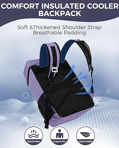 Miniatura 6 de BAGLHER Mochila Nevera Térmica Ligera Aislada - 30 Latas, A Prueba de Fugas para Almuerzo, Picnic, Senderismo, Viajes de Campamento Núcleo