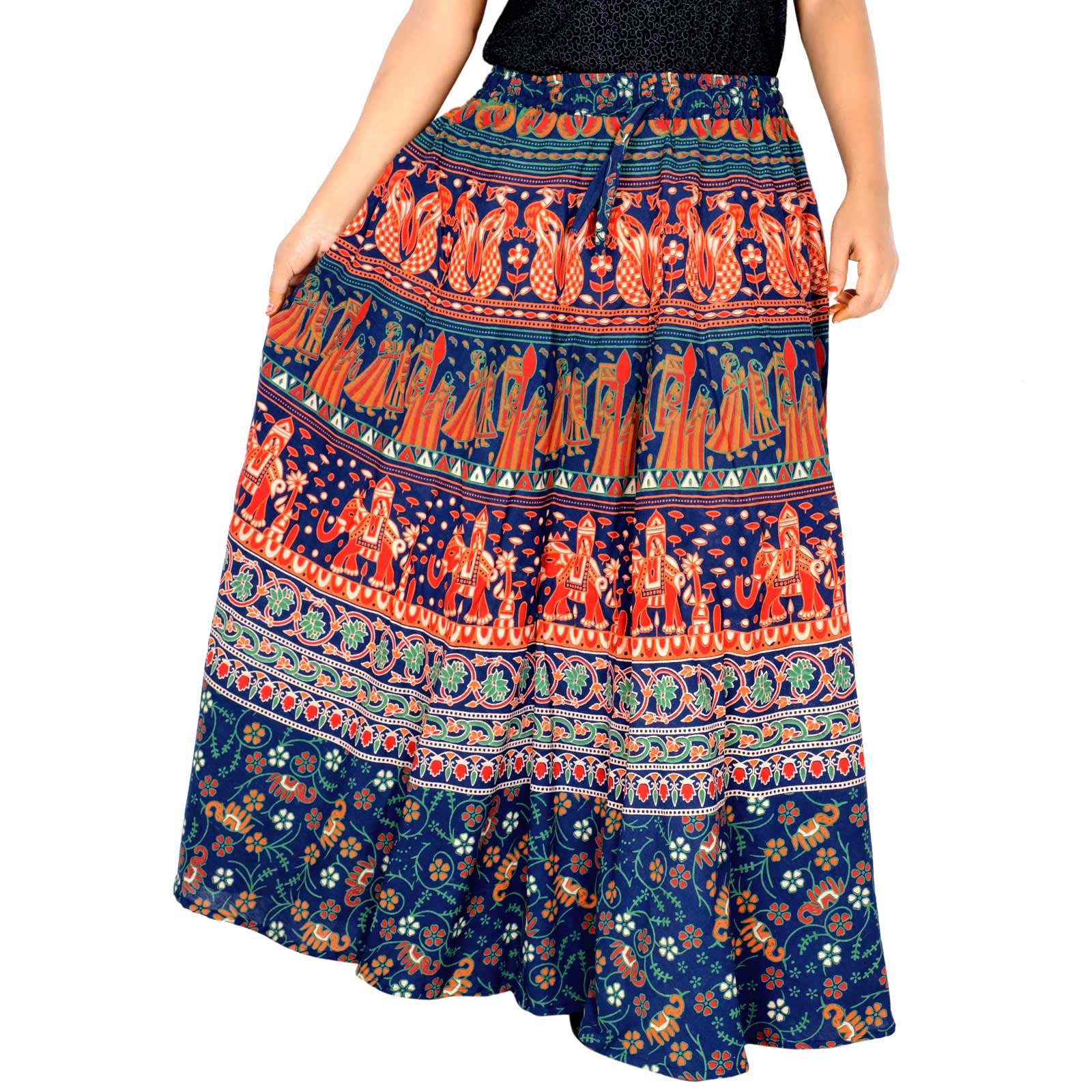 sttoffa 38 Inch Length Elastic Band Skirt for Women Skirt D7-picture-51