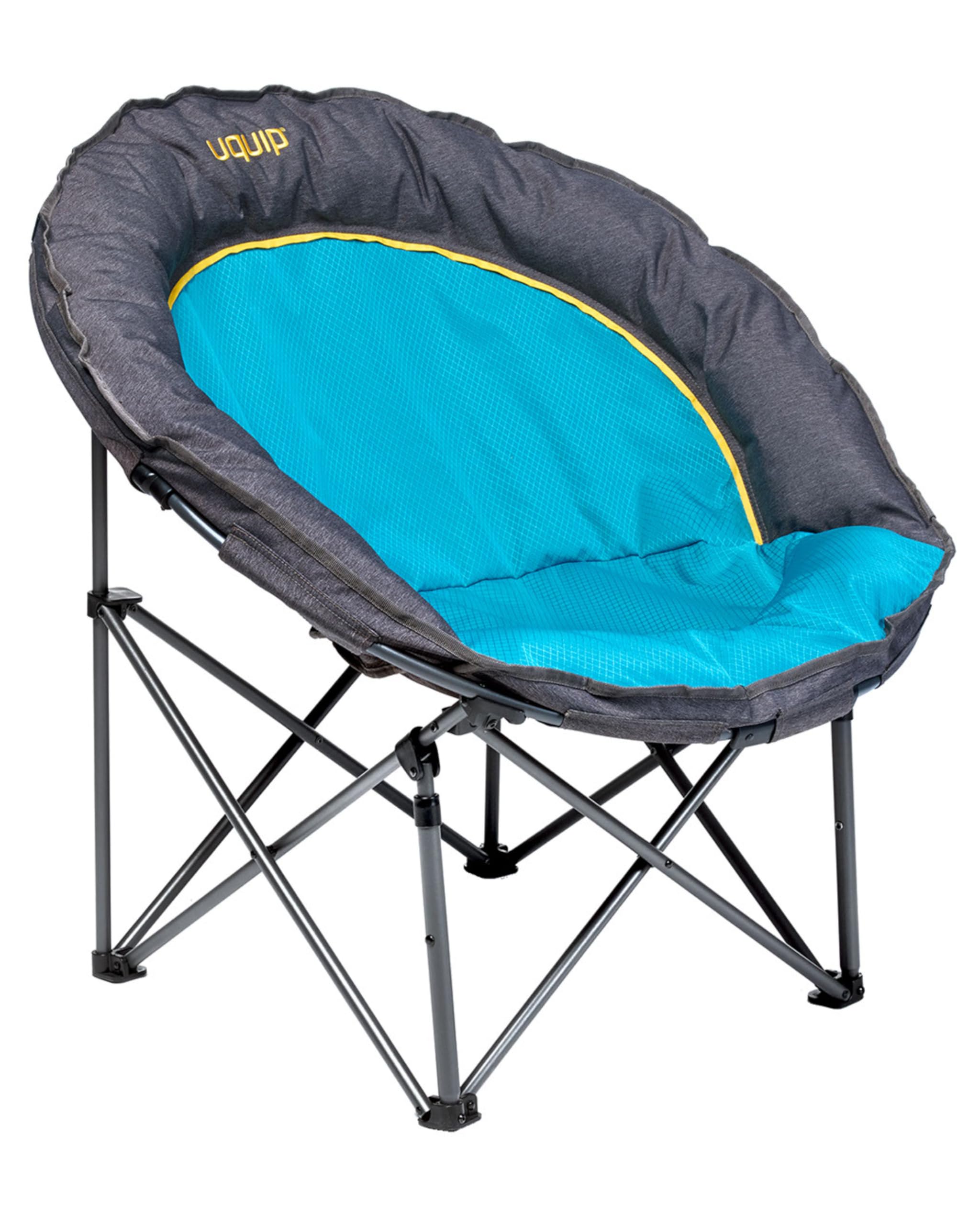 Uquip Cody Faltstuhl I Komfortabler Camping‑ & Outdoor‑Stuhl I Breite Sitzfläche & gepolsterter Rand I Robustes Stahlgestänge & Rip‑Stop Polyester I Breite Füße für sicheren Stand