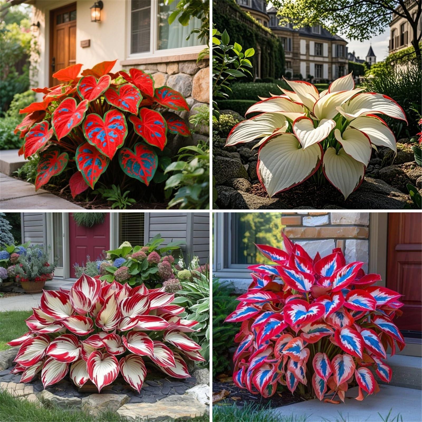 Perennial&Colorful Hosta Bulbs for Planting Now UK/Brilliant Hosta Rhizome/Excellent Display/Strong Plants that Grow Well/Low Maintenance-15bulbs-E