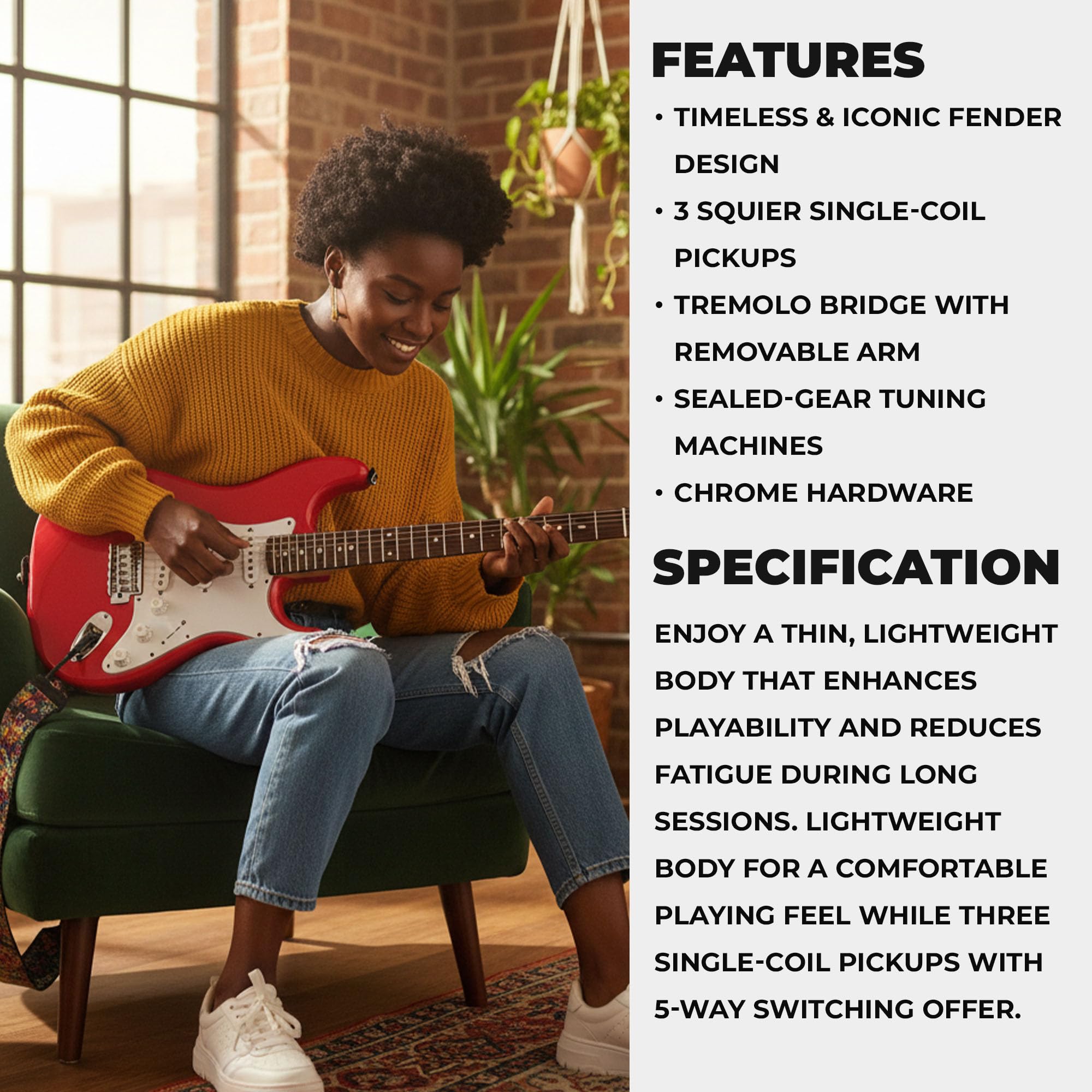 Amazon.co.jp: Fender Squier Stratocaster - トリノレッド : 楽器