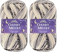 Vista 51 de JubileeYarn Chunky Melody - Hilo para tejer 100g/madeja, mezcla de lana gruesa, color maíz naranja - 2 madejas