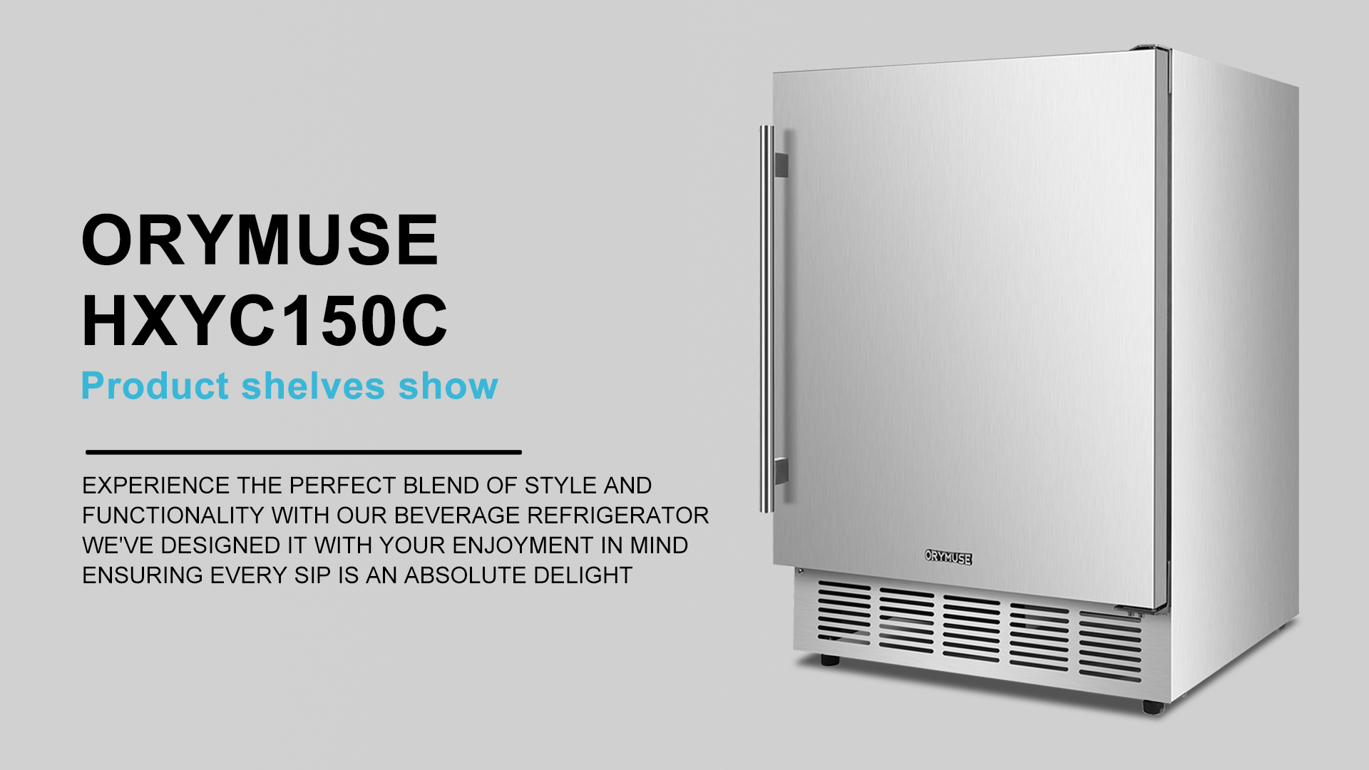 Image of ORYMUSE 24 inch Outdoor Beverage Cooler Fridge - Undercounter Refrigerator, Stainless Steel Seamless Door - Holds 180 Cans, Powerful Cooling Compressor - Patio Kitchen, Commercial Use