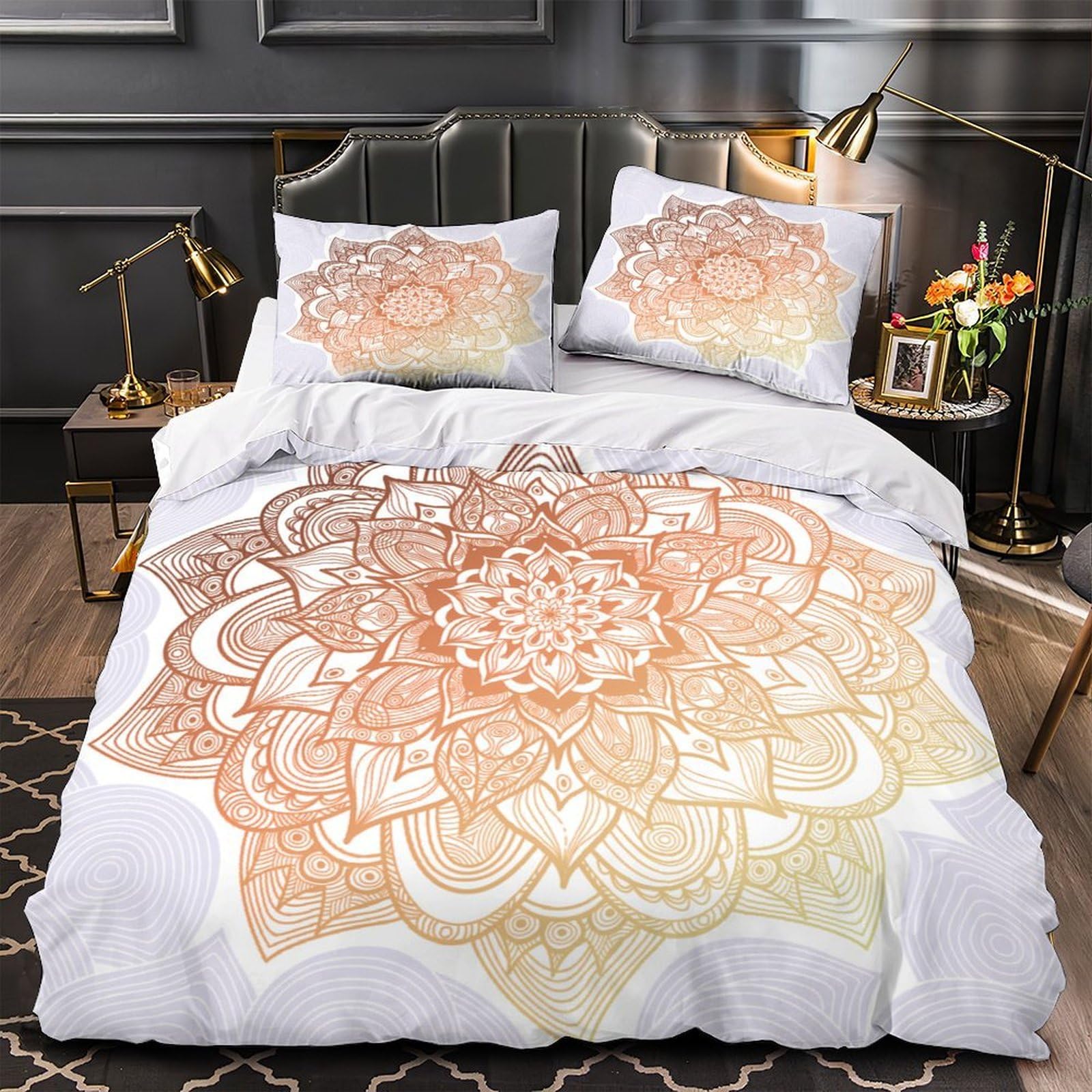 Housse de couette 3D littoral marin King parure de lit microfibre