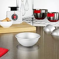 Vista 3 de Fat Daddio's - Molde para tarta hemisferio, 5 x 2.5 pulgadas, color plateado